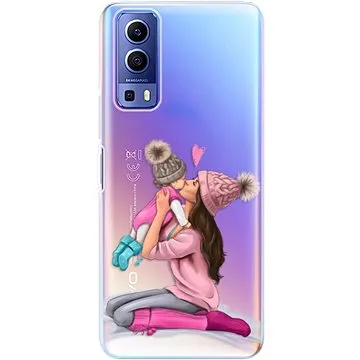 iSaprio Kissing Mom - Brunette and Girl pro Vivo Y72 5G (kmbrugirl-TPU3-vY72-5G)