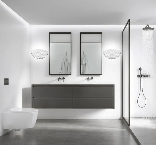 Bílá skleněná stropní lampa Nástěnná lampa River