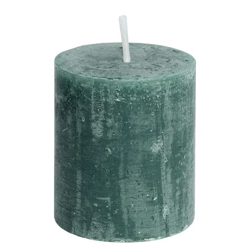 RUSTIC Svíčka 8 cm - tm. zelená