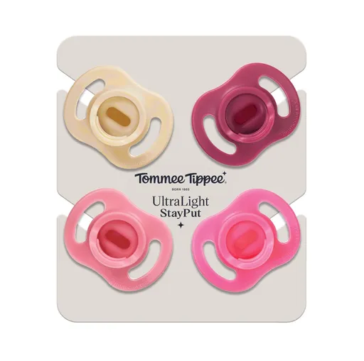 Tommee Tippee Silikonový Dudlík Ultralight Girl 6–⁠⁠⁠⁠⁠⁠18m 4 ks