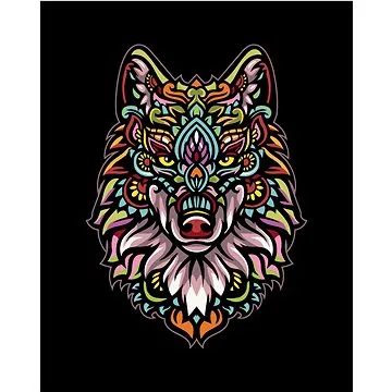 Zuty - Malování podle čísel - MANDALA VLK, 80x100 cm, vypnuté plátno na rám (HRAmmb11869nad)