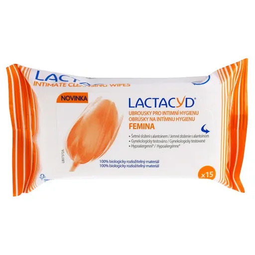 Lactacyd Femina ubrousky pro intimní hygienu 15 ks