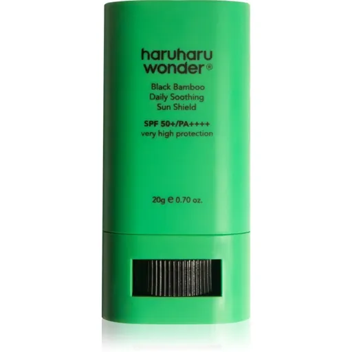 Haruharu Wonder Black Bamboo Daily Soothing Sun Shield opalovací krém v tyčince se zklidňujícím účinkem SPF 50+ 20 g