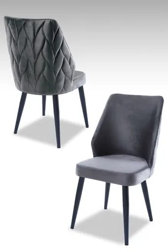 Sada židlí (4 kusy) Pufi - Grey, Black