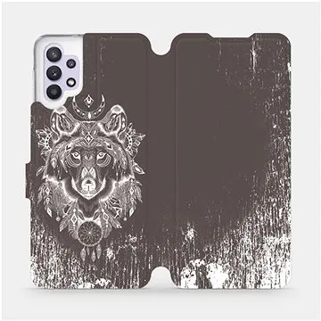 Flipové pouzdro na mobil Samsung Galaxy A32 5G - V064P Vlk a lapač snů (5903516614837)