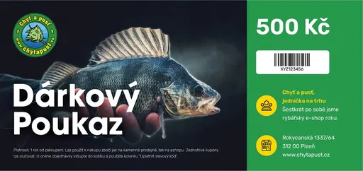 Chyť a pusť Dárkový poukaz 500 Kč,Chyť a pusť Dárkový poukaz 500 Kč