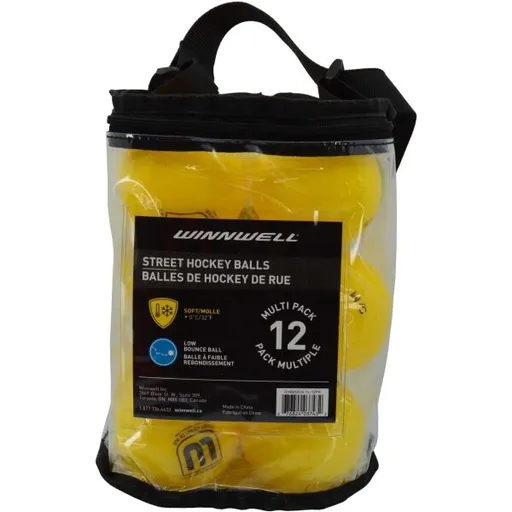 WINNWELL BALÓNEK (12PACK) Hokejbalový míček, žlutá, velikost