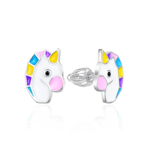 Agato Dívčí stříbrné náušnice Jednorožci AGT-ED007S