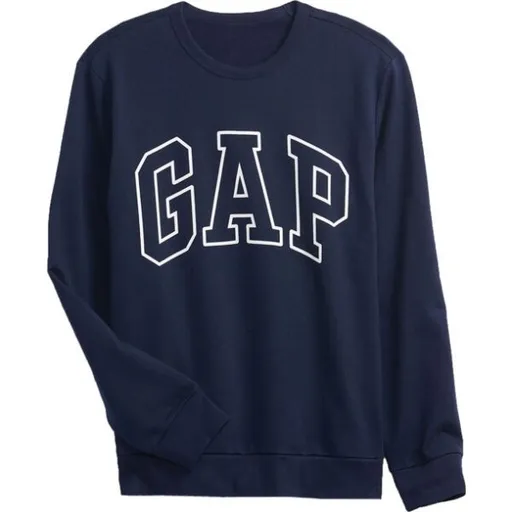 GAP CREWNECK LOGO Pánská mikina, tmavě modrá, velikost