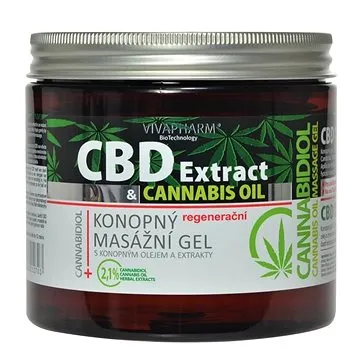 VIVACO CBD Extract Regenerační masážní gel s konopným olejem 650 ml (8595635212703)