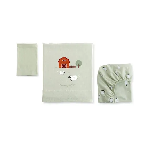 Bonjourbébé 3-dílná bavlněná sada do postýlky 60x120cm Funny Farm