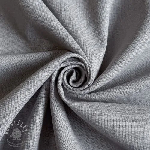 Bavlněná látka se lnem PREMIUM light grey
