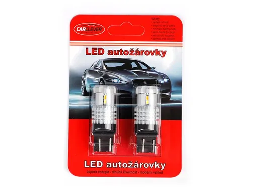Autožárovka LED T20 12V CARCLEVER 95AC010 bílá/oranžová