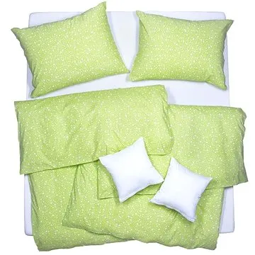 SCANquilt povlečení KLASIK puntíky zelinkavá (26099)