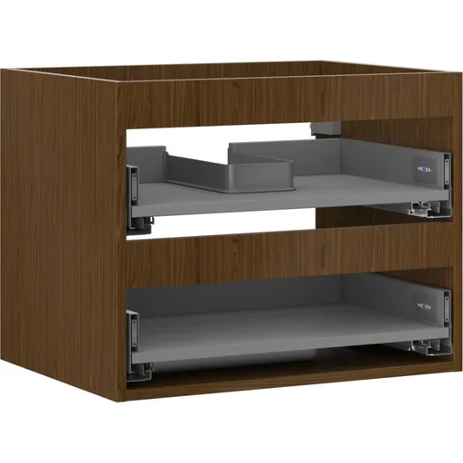 MEXEN Box-A skříňka pro umyvadlo 60, 2 zásuvky, ořech 91AX0-0600-470-2-86