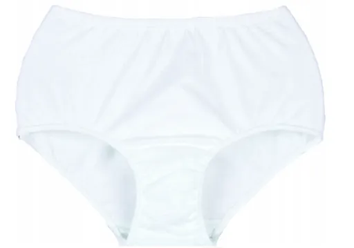 Angelika Bavlněné kalhotky s vysokým pasem, 6ks v balení, bílé, vel. 3XL