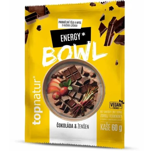 TOPNATUR BOWL ENERGY 60 G ČOKOLÁDA + ŽENŠEN Kaše, , velikost 60 G
