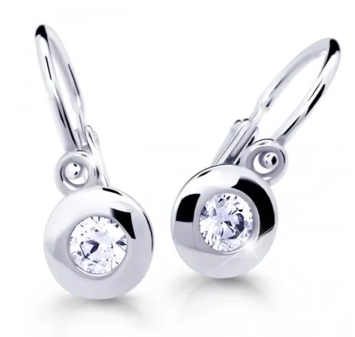Cutie Jewellery Dětské náušnice z bílého zlata C2589-10-X-2 bílá