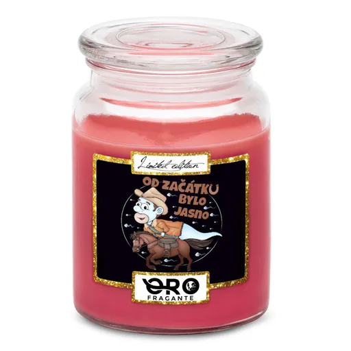 Svíčka Koňařská spermie – muž (Vůně svíčky: Višně v čokoládě)