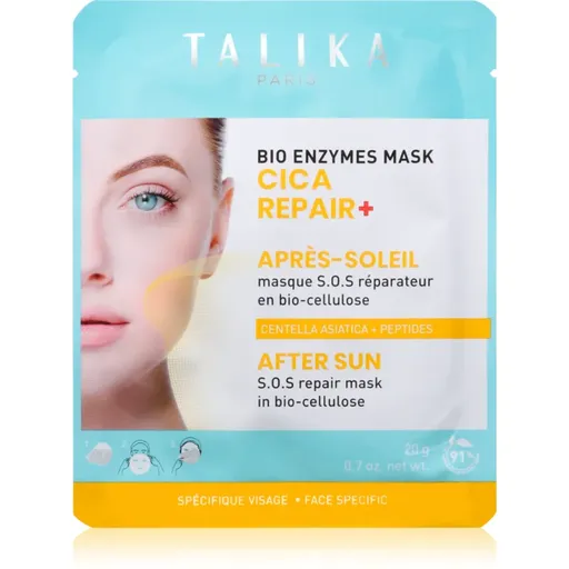Talika Bio Enzymes Cica Repair After Sun zklidňující plátýnková maska po opalování 20 g