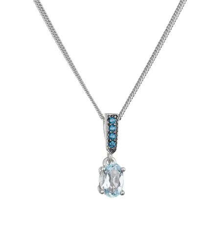 Evolution Group - Pavona Stříbrný náhrdelník s pravým topazem London 12082.3