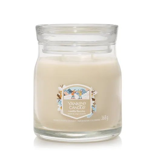 Yankee Candle vonná svíčka Signature ve skle střední Vanilla Flurries, 368 g, S