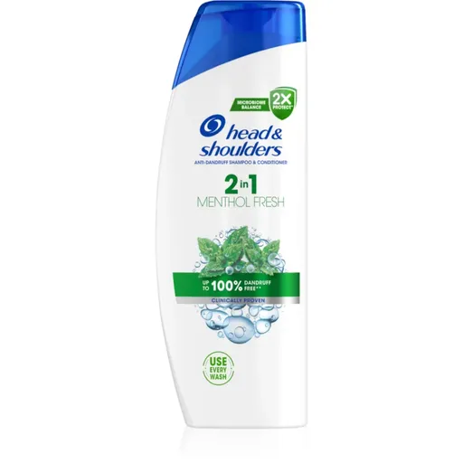 Head & Shoulders Menthol Fresh 2in1 šampon a kondicionér 2 v 1 proti lupům 625 ml