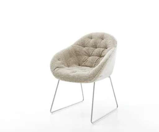 Jídelní židle Gaio-Flex látka Měkký béžová tenká podnož