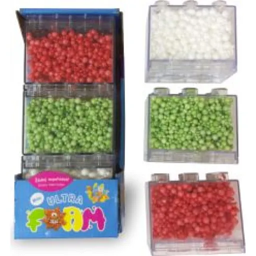 Ultra Foam mix balení 3 ks - zelená, červená, bílá modelovací hmota