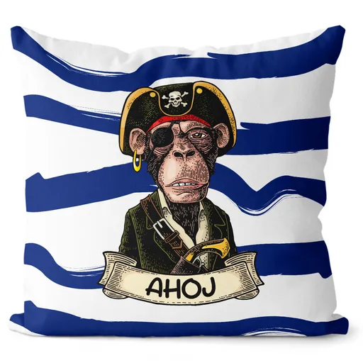 Polštář-Opičí kapitán (Velikost: 40 x 40 cm)