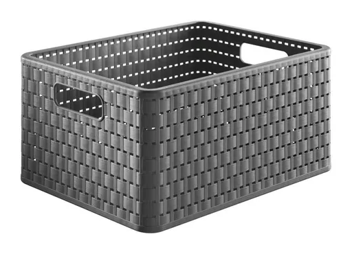 Rotho 87736 ROTHO Úložný box COUNTRY 6 l, antracit