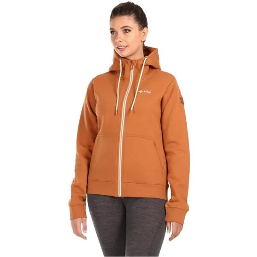 KILPI RAJANA Dámská bavlněná mikina, hnědá, velikost