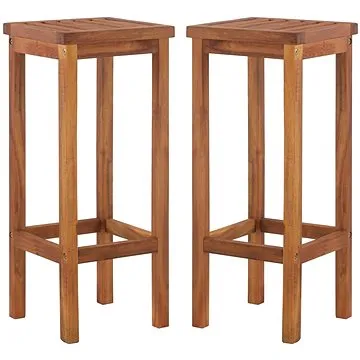 Barové židle 2 ks masivní akáciové dřevo (44016)