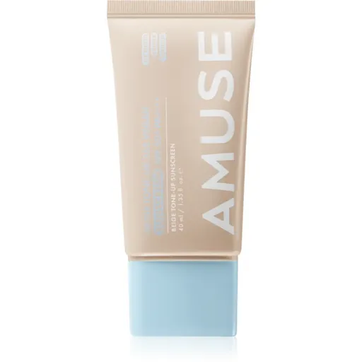AMUSE Beige Tone-Up 365 Vegan Sunscreen tónovací opalovací fluid pro sjednocení barevného tónu pleti SPF 50+ 40 ml