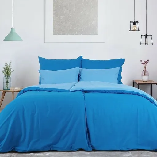 B.E.S. Petrovice Bavlněné povlečení Double face kobalt/nebeská