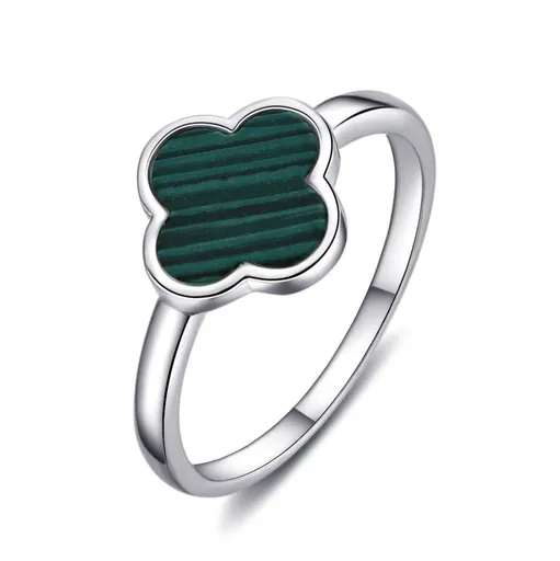 MOISS Stříbrný prsten pro štěstí Čtyřlístek R0004469-P 52 mm