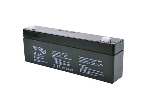 Baterie olověná 12V 2.2Ah VIPOW BAT0220