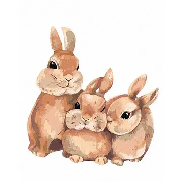 Králík a jeho rodina, 40×50 cm, vypnuté plátno na rám (6055741)