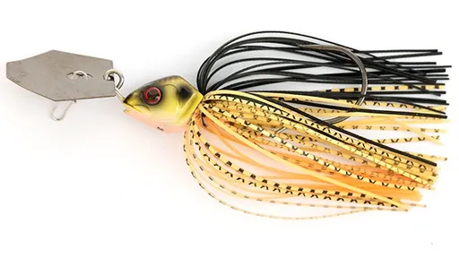 Fox rage třpytka chatterbait bladed jig black and gold - 7 g