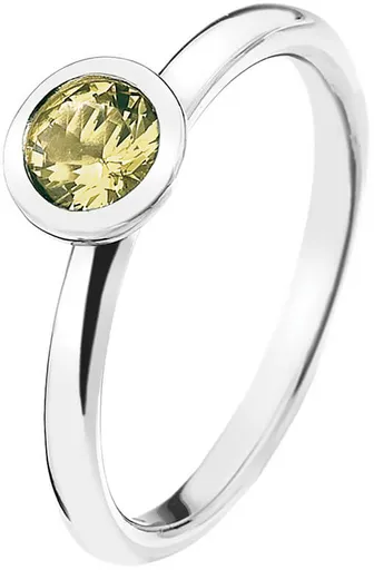 Hot Diamonds Stříbrný prsten Emozioni Scintilla Peridot Nature ER019 52 mm
