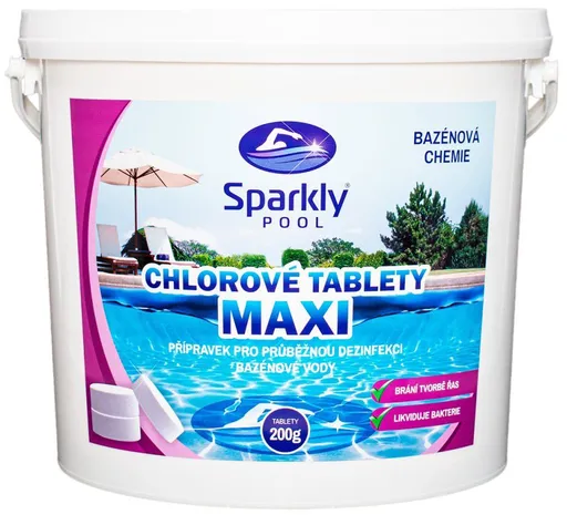 Sparkly POOL Tablety do bazénu chlorové MAXI 5 kg
