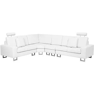 Bílá kožená BELIANI pravá STOCKHOLM (beliani_118814)