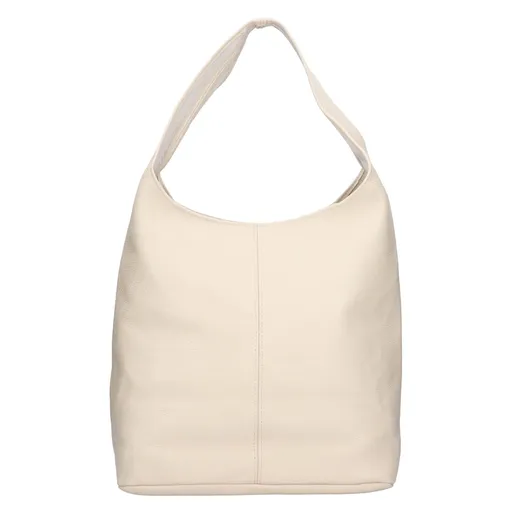 Dámská kožená kabelka přes rameno Italia Margo - krémová