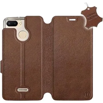 Flip pouzdro na mobil Xiaomi Redmi 6 - Hnědé - kožené -  Brown Leather (5903226498796)