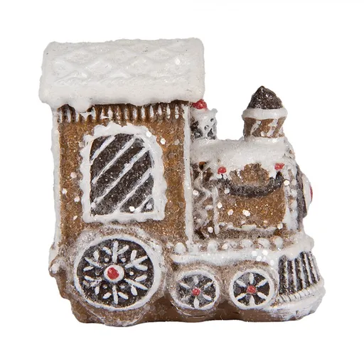 Vánoční dekorace perníková mašinka Gingerbread Train - 5*3*5 cm Clayre & Eef