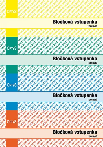 Bločková vstupenka 14x5cm 100 listů OPTYS