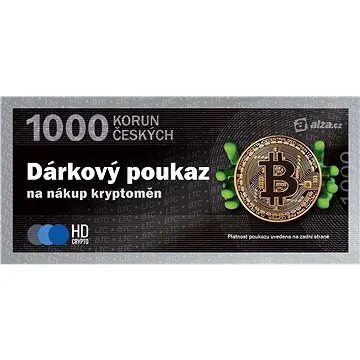 Elektronický poukaz na nákup Bitcoinu a dalších kryptoměn  v hodnotě 1000 Kč