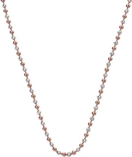 Hot Diamonds Stříbrný řetízek Emozioni Silver and Rose Gold Bead CH020