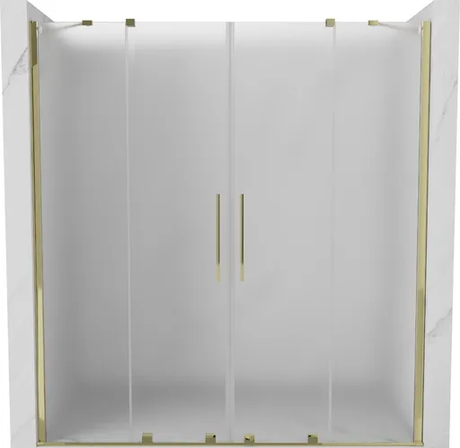 MEXEN/S Velar Duo posuvné sprchové dveře 180, dekor, zlatá 871-180-000-32-50