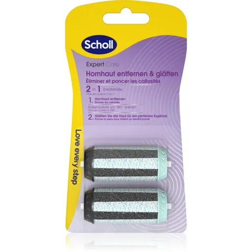 Scholl Expert Care File & Smooth náhradní hlavice do elektrického pilníku na chodidla 2 v 1 2 ks